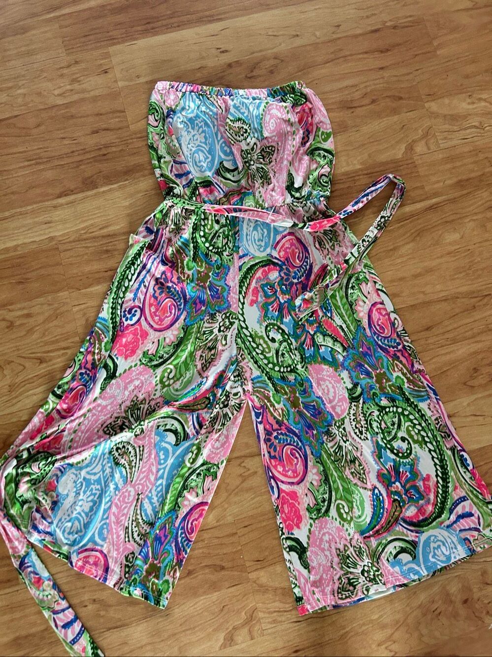 Lilly lane strapless jumpsuit size small
